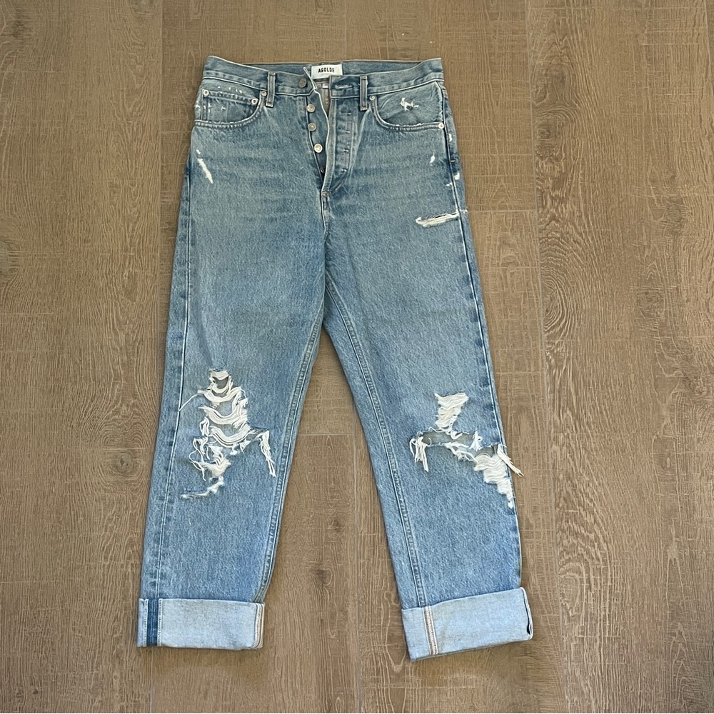 Agolde High Rise Women Jeans in Light Blue